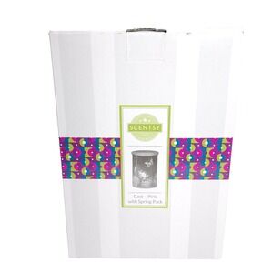 Scentsy Wax Warmer Cast Pink with Spring Pack w/3 Inserts Iridescent NIB